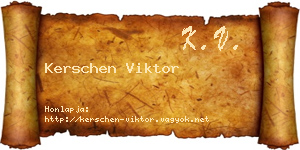 Kerschen Viktor névjegykártya